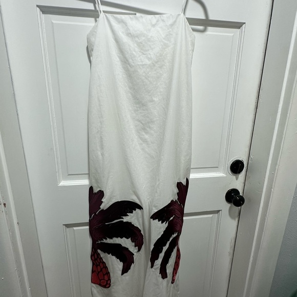 Juan De Dios Copa Del Sol Maxi Dress in 100% Linen Colorful Pineapples Size 2 - Picture 2 of 13